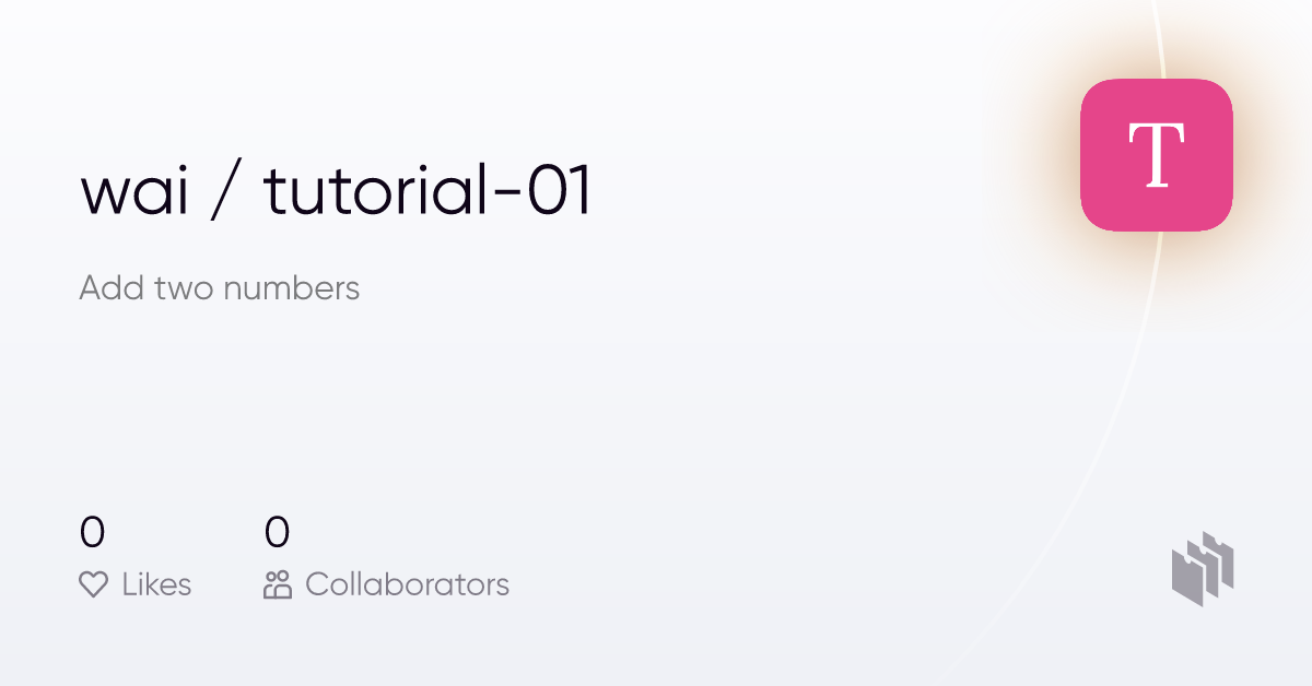 wai/tutorial-01: Add two numbers
